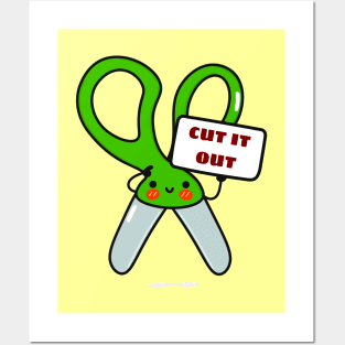 Cut It Out - Cute Scissor Pun Posters and Art